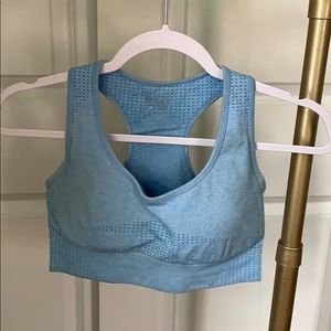 Blue sports bra